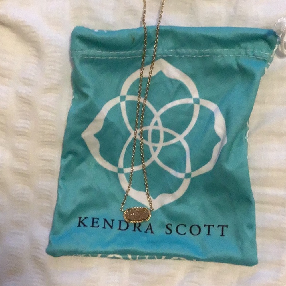 Kendra Scott Rose gold Drusy Elsa necklace